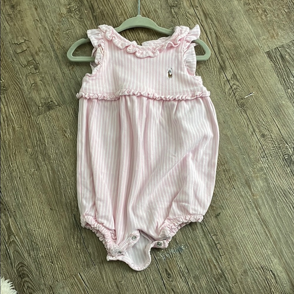 Pink Striped Baby Romper